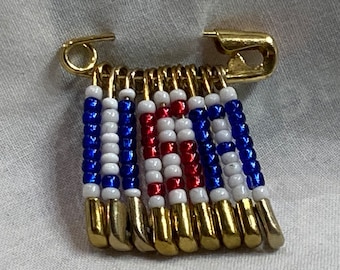 USA Beaded Pin