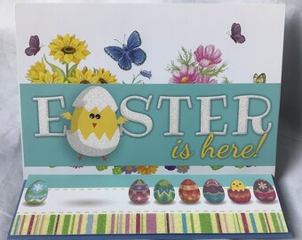 EASTER CHICKS Easel Card