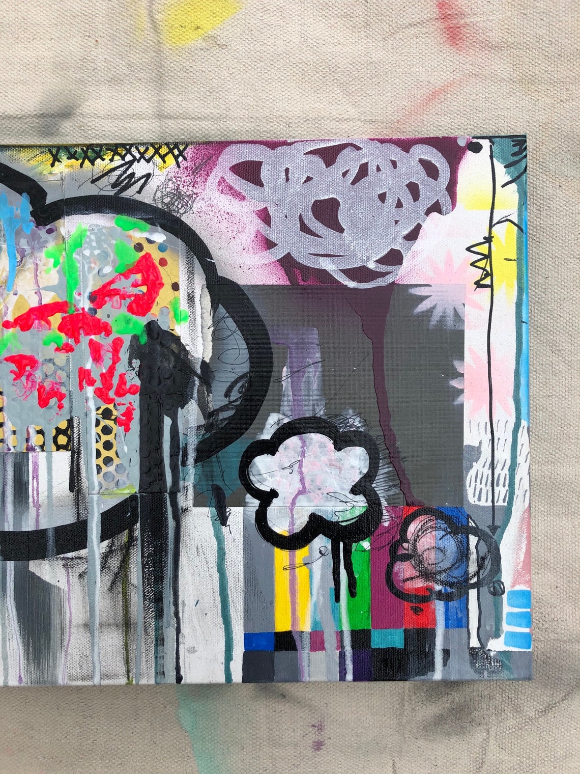 I've been worried sick Acrylic painting on canvas Etsy