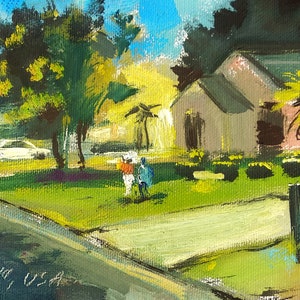 Florida Painting Original Art Original Oil Canvas Art Small 4.6&quot; por 7.3&quot; por TORVIKS