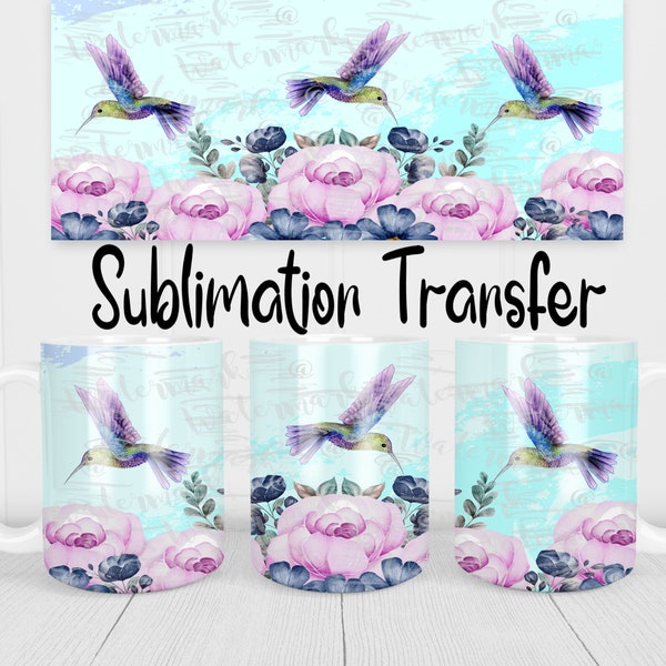 Hummingbird - Mug Sublimation Transfer - Ready to Press