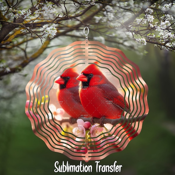 Cardinal Wind Spinner - Ready to Press - Sublimation Wrap