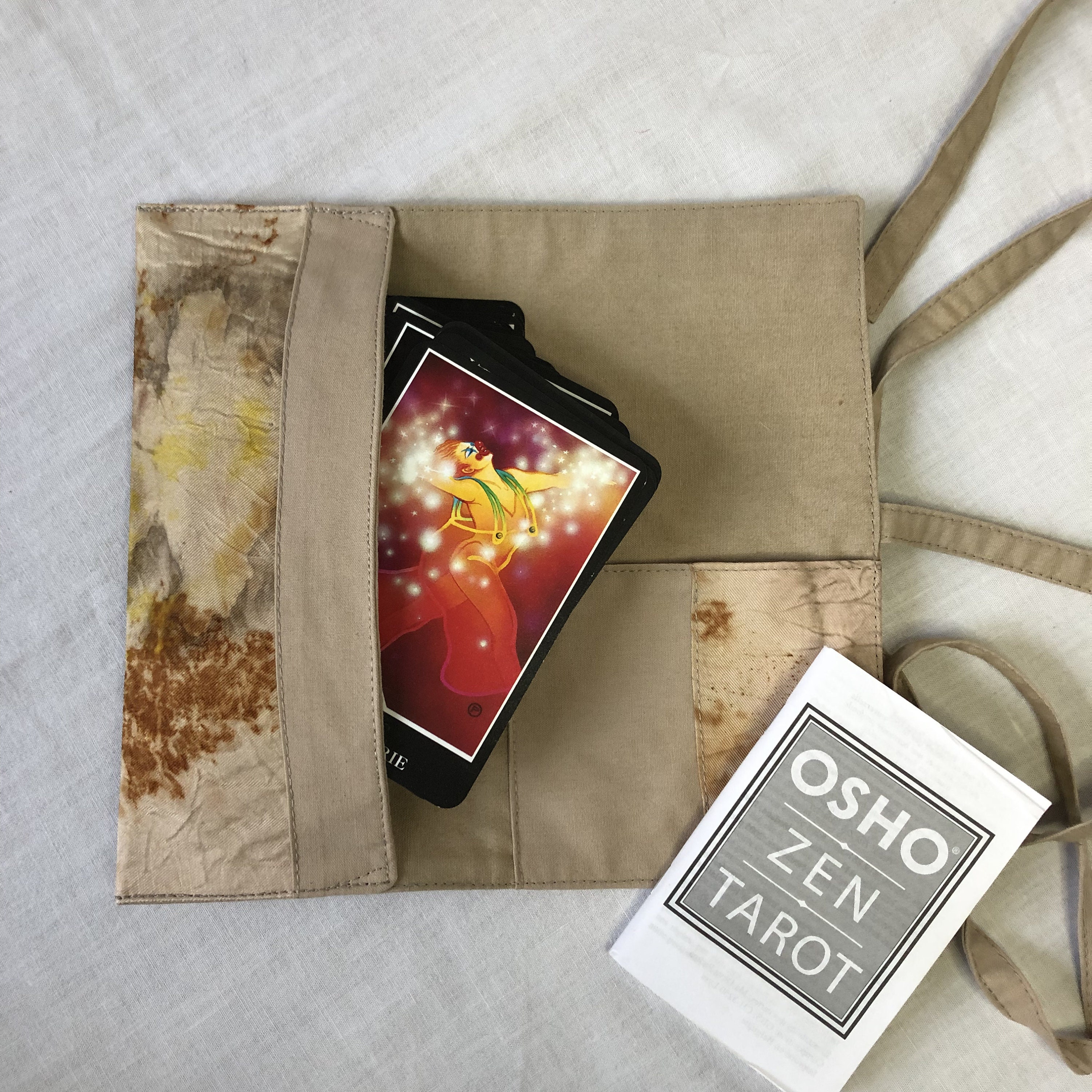 Pochette /Sac Pour Tarot, Voyance, Oracle, Osho/Sac Jeu de Carte, Livre/Étui/Coton et Soie/Sac Range