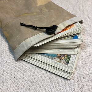 Beutel/Beutel/Tarot-Beutel/Kartenspiel-Beutel/Etui/Baumwolle/Aufbewahrungsbeutel/pflanzlicher Farbstoff/Ökodruck/Beutel/Tasche