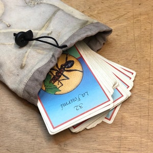 Beutel/Beutel/Tarot-Beutel/Kartenspiel-Beutel/Etui/Baumwolle/Aufbewahrungsbeutel/pflanzlicher Farbstoff/Ökodruck/Beutel/Tasche