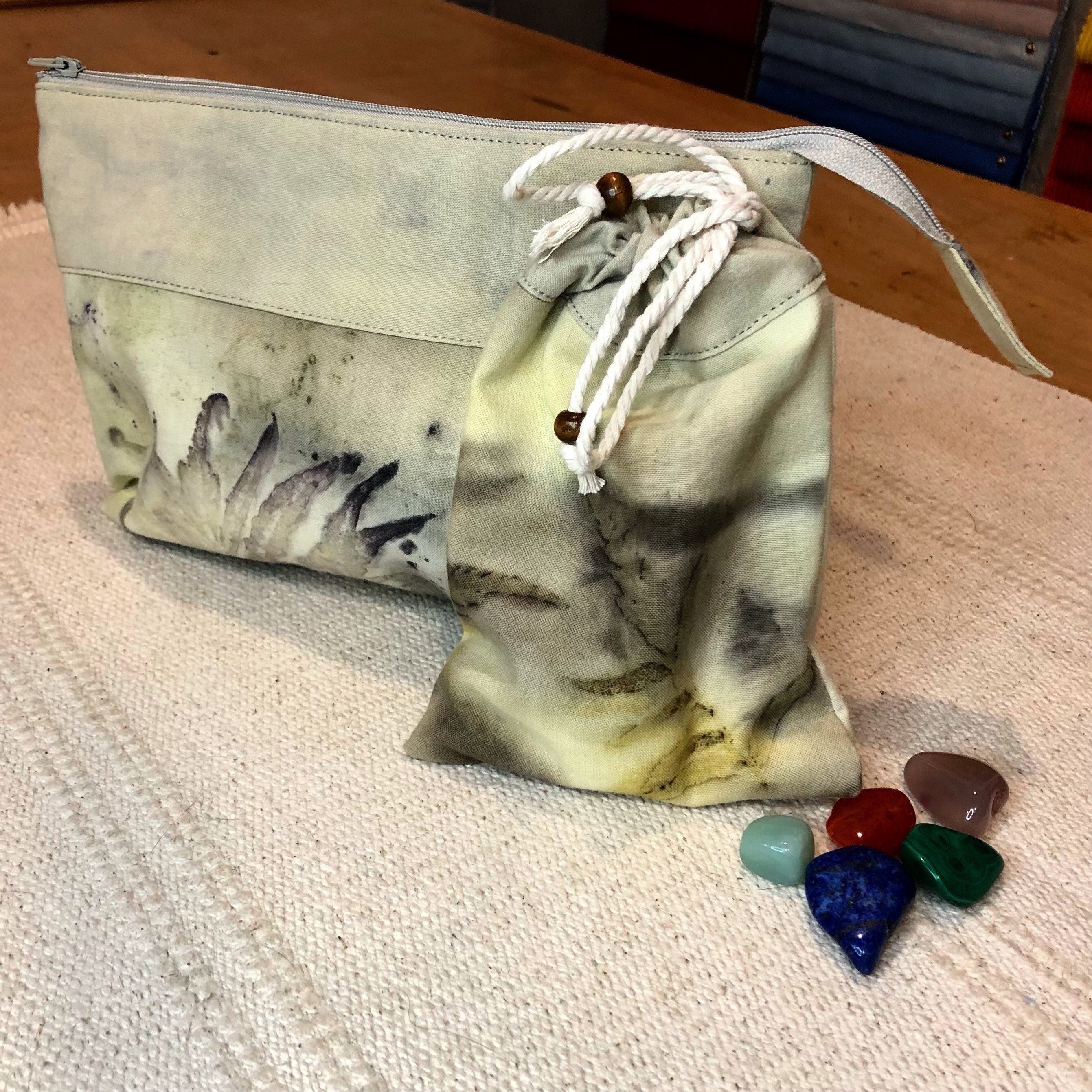 Trousse et Pochon-Sac Tarot-Pochette Tarot-Livre-Carte-Jeux, Étui. Teinture Naturelle Végétale-Coton