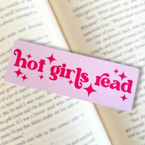 Pink Hot Girls Read Bookmark Printed on Both Sides