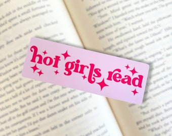 Pink Hot Girls Read Bookmark Printed on Both Sides