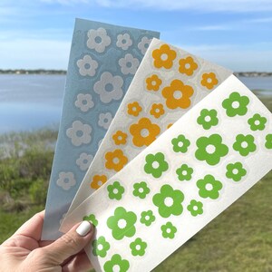 Retro Flower Vinyl Decal Sticker Sheet - Etsy