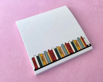 Bookish Sticky Notes Stationery, Book Lover Gift