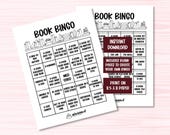 Book Bingo Printable Download, A4 Letter Size Reading Challenge Instant Digital Download