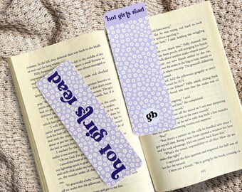 Purple Hot Girls Read Bookmark Printed on Both Sides, Bookish Girlie Merch