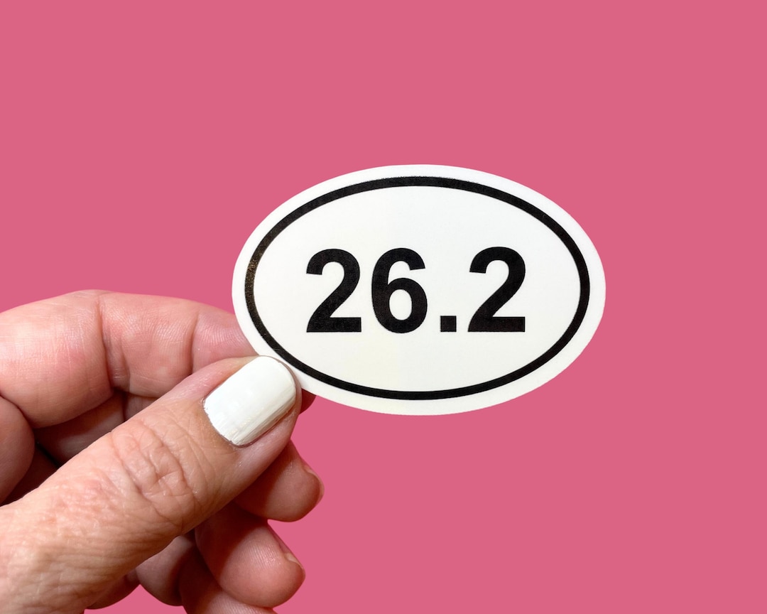 Oval 26.2 Marathon Runner Sticker, Gift for Marathoner - Etsy