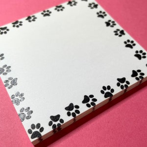 LAST CHANCE: Paw print border sticky notes