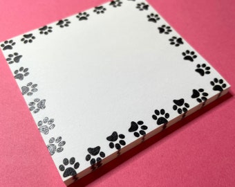 Paw print border sticky notes