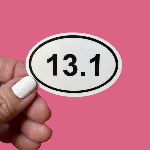 Oval 13.1 Half Marathon Runner Sticker - 2 sizes available