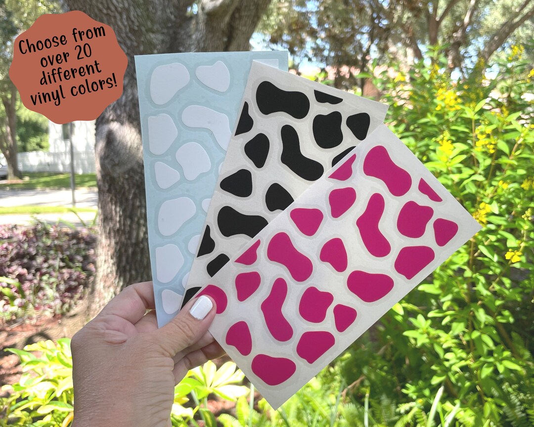Cow Print Vinyl Decal Sheet 6.25w X 3.25h - Etsy