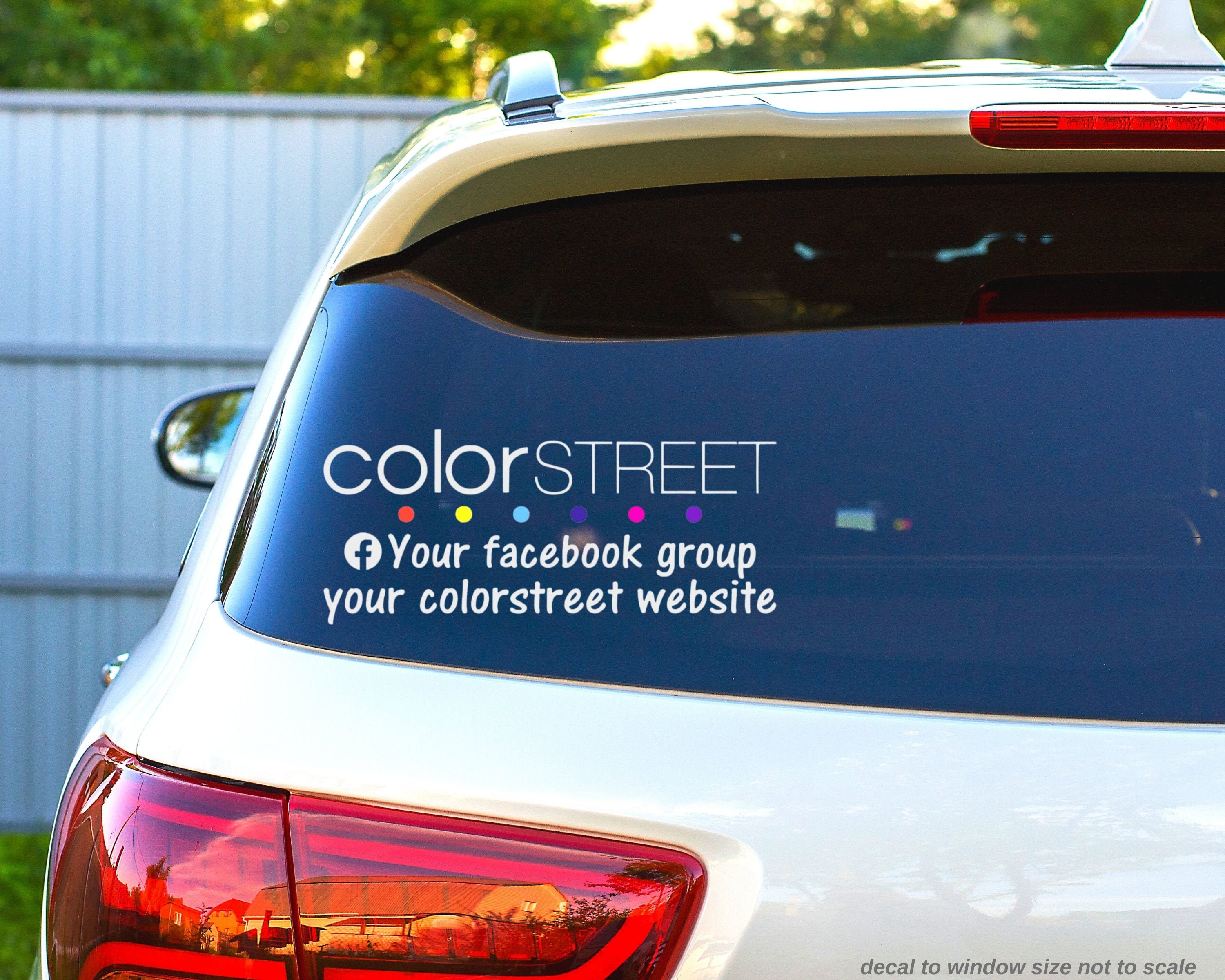 ColorStreet decal with personalization for car, computers, mirrors, a…