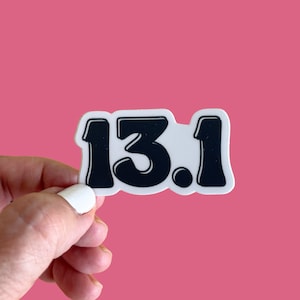 Minimalistic Half Marathon 13.1 Runner Sticker