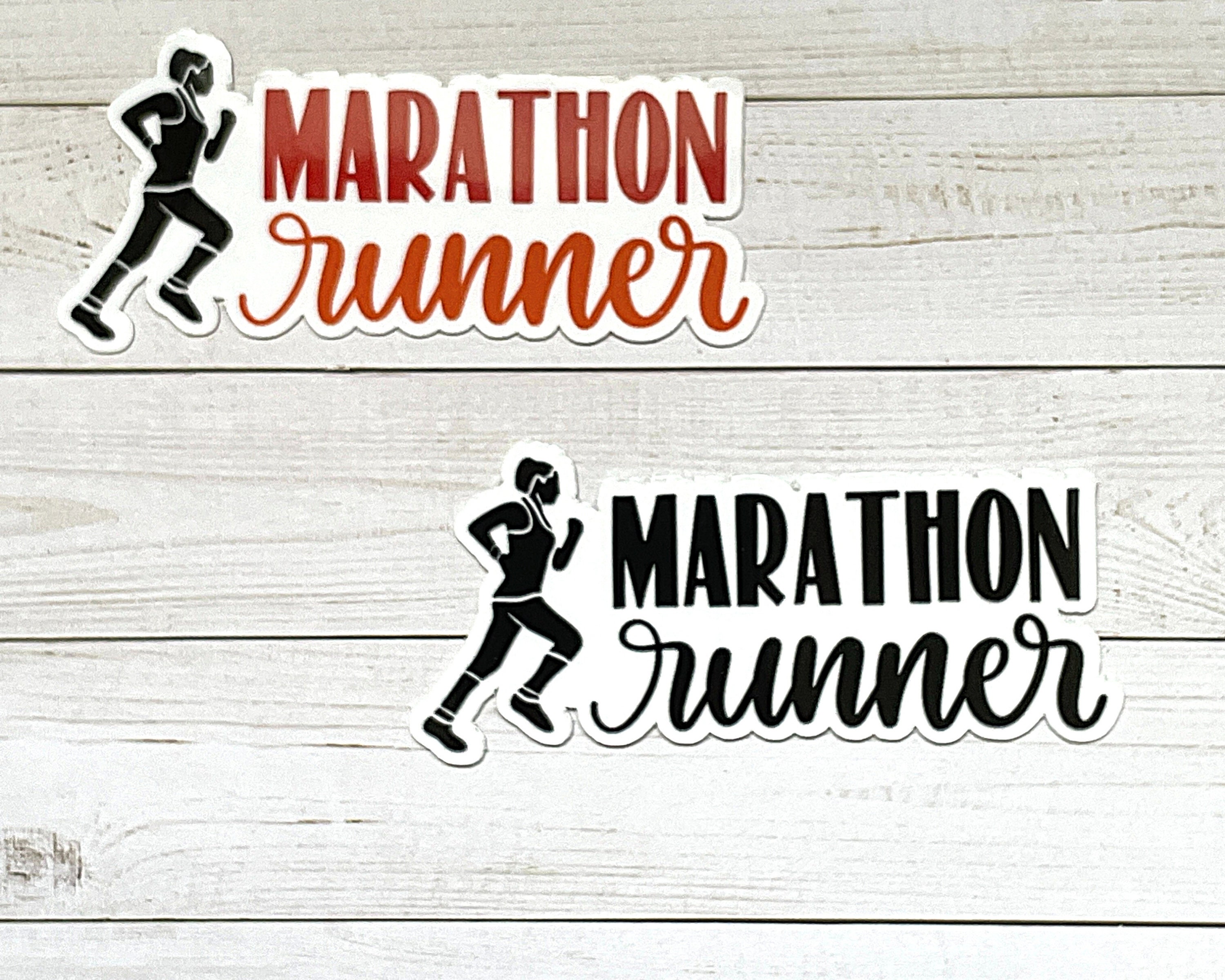 Marathon Runner Sticker Marathon stickers Running Sticker Etsy