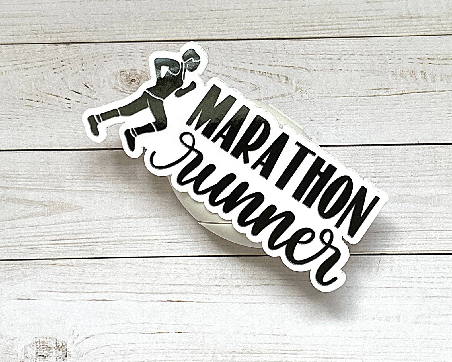 Marathon Runner Sticker Marathon stickers Running Sticker Etsy