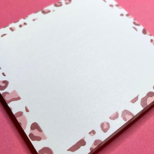 Pink Cheetah Border Sticky Notes