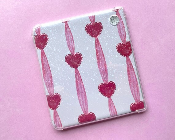 Ribbon Hearts Kobo Libra Colour® Clear Case Insert, Valentine's Case Insert, Gift for Book Lover