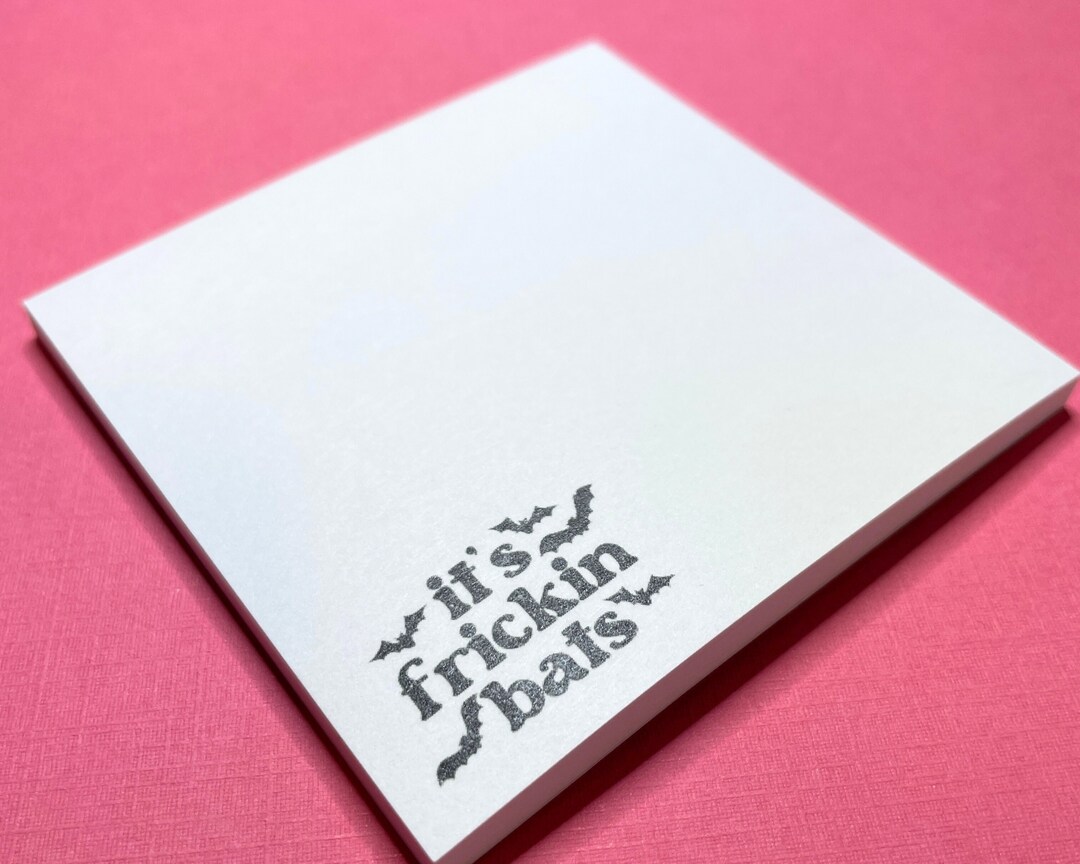 It's Frickin Bats Sticky Notes, Halloween Stationery, Gift for ...