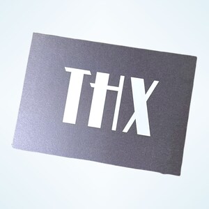THX THANK YOU folded card