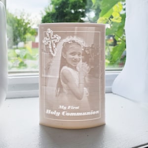 Personnalisé My First Holy Communion 3D photo Lithophane Keepsake, Cadeau de baptême unique pour n’importe quel garçon ou fille