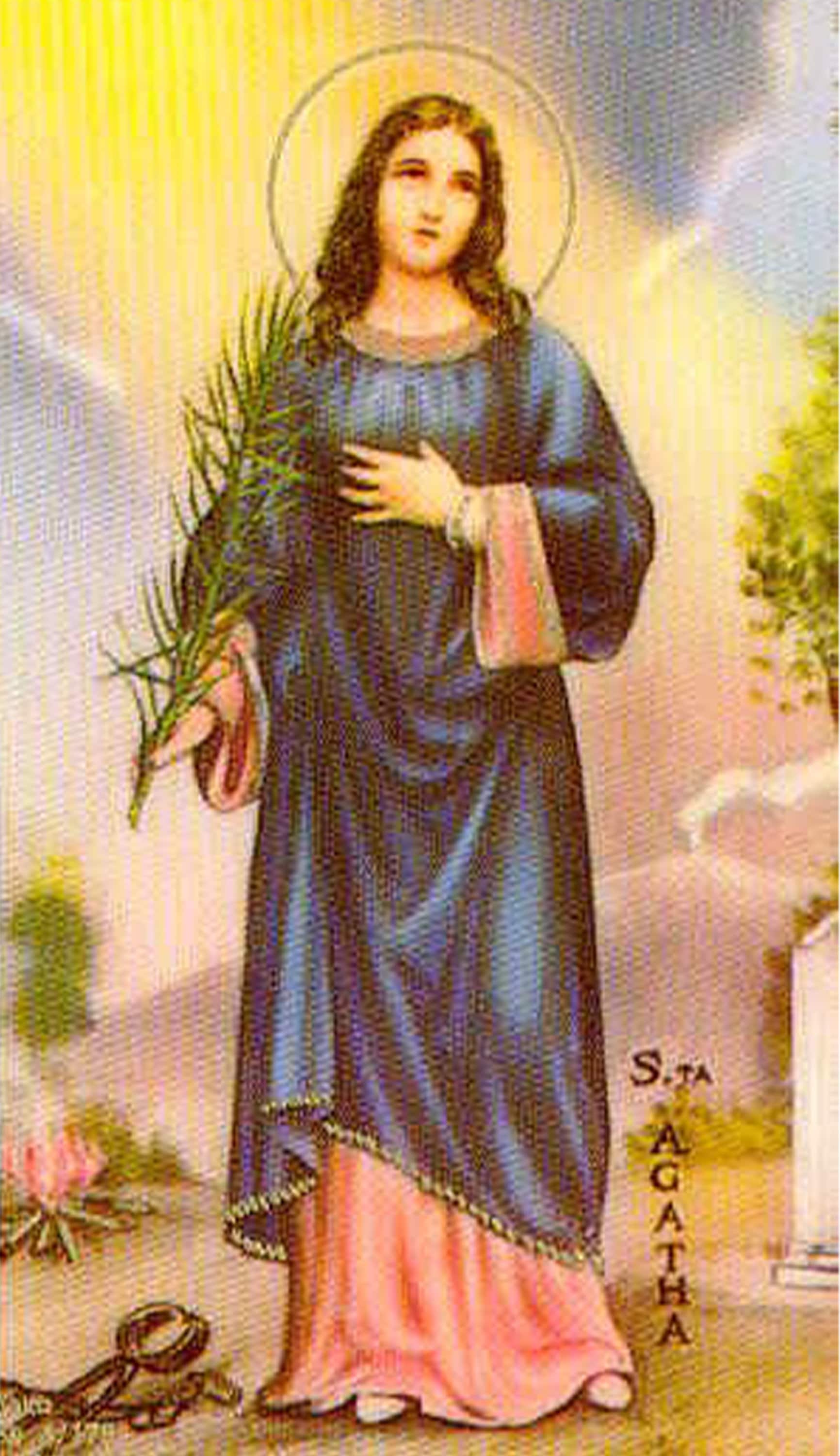 St. Agatha Patron Saint of Breast Cancer 3D photo Lithophane Etsy