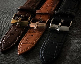 rolex 20mm leather strap