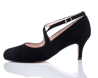 black mary jane shoes wide fit