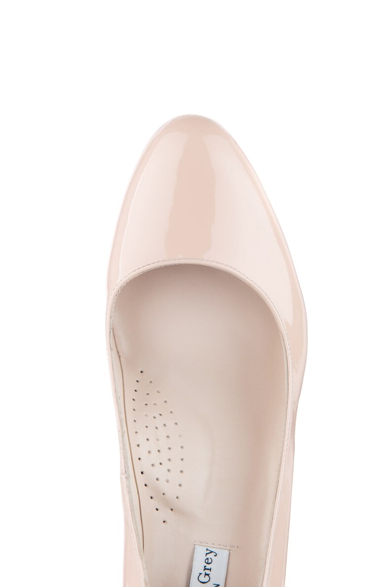 Wide Fit Nude Patent Leather Court Shoes | Etsy