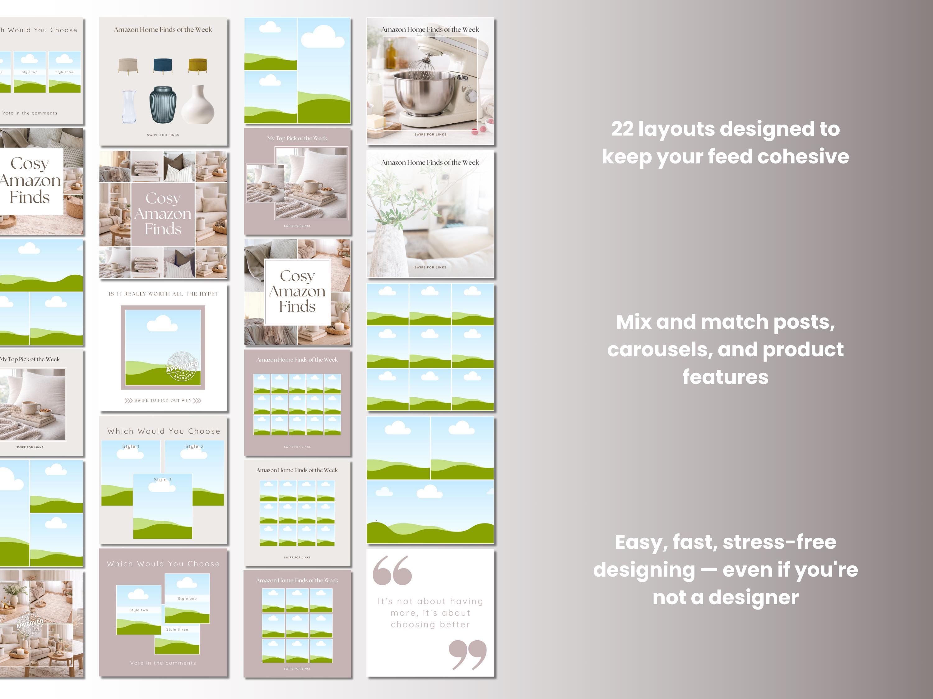 Amazon Influencer Templates | Instagram Post Templates Canva | LTK ...