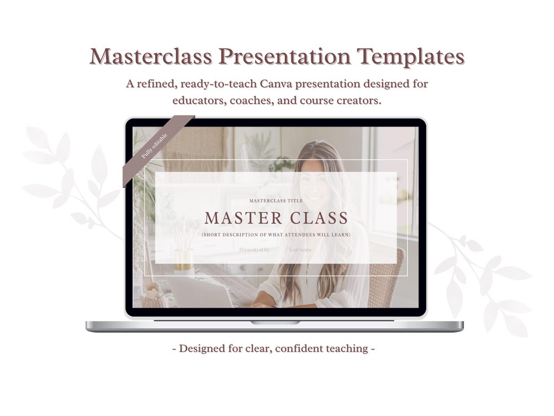 Luxury Masterclass Presentation Template | Canva Masterclass , Webinar ...