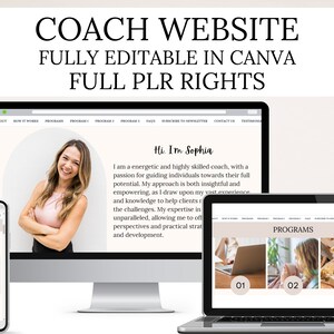 Canva Website Template: Vollständig bearbeitbare Coaching Website (PLR Rechte)