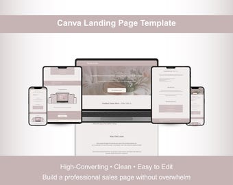 Canva Landing Page Template | Sales & Booking Page | High Converting Website