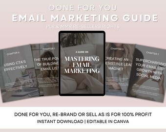 Handleiding e-mailmarketing beheersen, plr mmr e-mailmarketing, gids 'Gereed voor jou', canvasjabloon, gezichtsloze e-mailmarketing, groei e-maillijst
