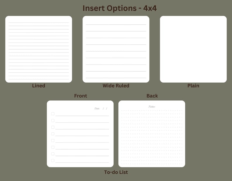 Softcover Square Notebook | Add Text or Logo | Top or Side Spiral Binding | 4 x 4" or 8 x 8" Journal image 5