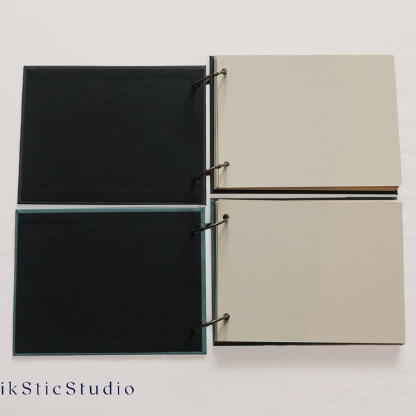 Extra Sheets for Handmade Cloth Book, Minimalist Photo Album & Journal, Kraft Scrapbook, Ring Bound Hardcover Journal, Watercolor Sketchbook