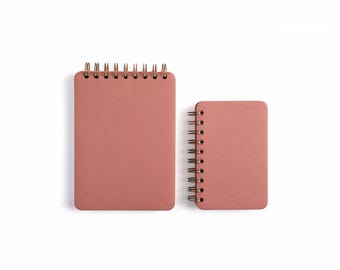 Custom Pink Pocket or B6 Notebook | Top Bound | Side Bound | 3.5x5.5" Mini Journal | Spiral | 5x7" | Personalized Gift | Logo | PU Leather