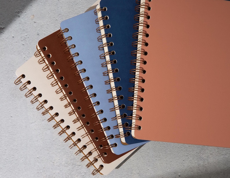 Softcover Square Notebook | Add Text or Logo | Top or Side Spiral Binding | 4 x 4" or 8 x 8" Journal image 2