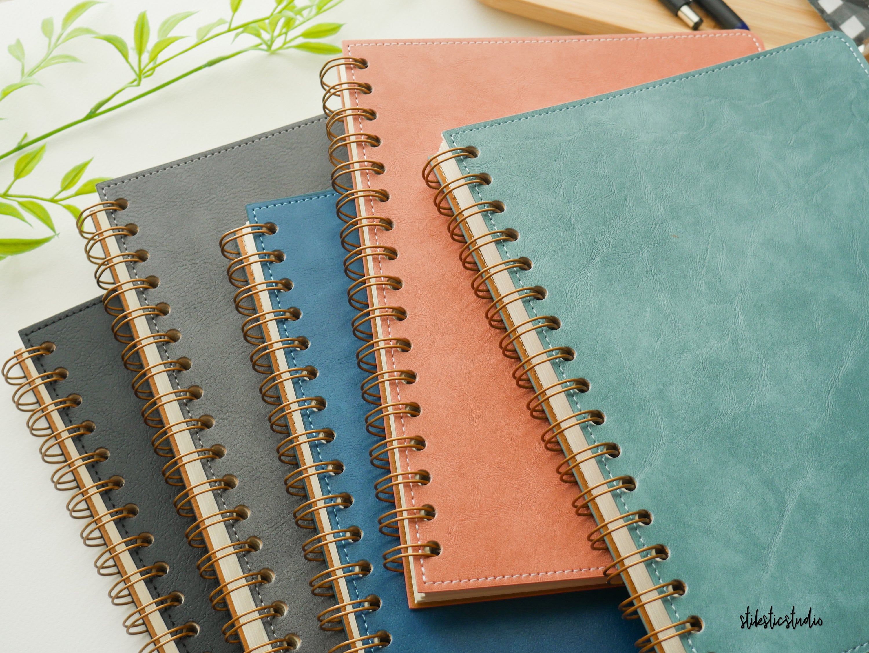 Spiral notebook Kraft Brown Paper Blank Journal Scrapbook Sketchbook A5 B5  A4 Personalized gift B422