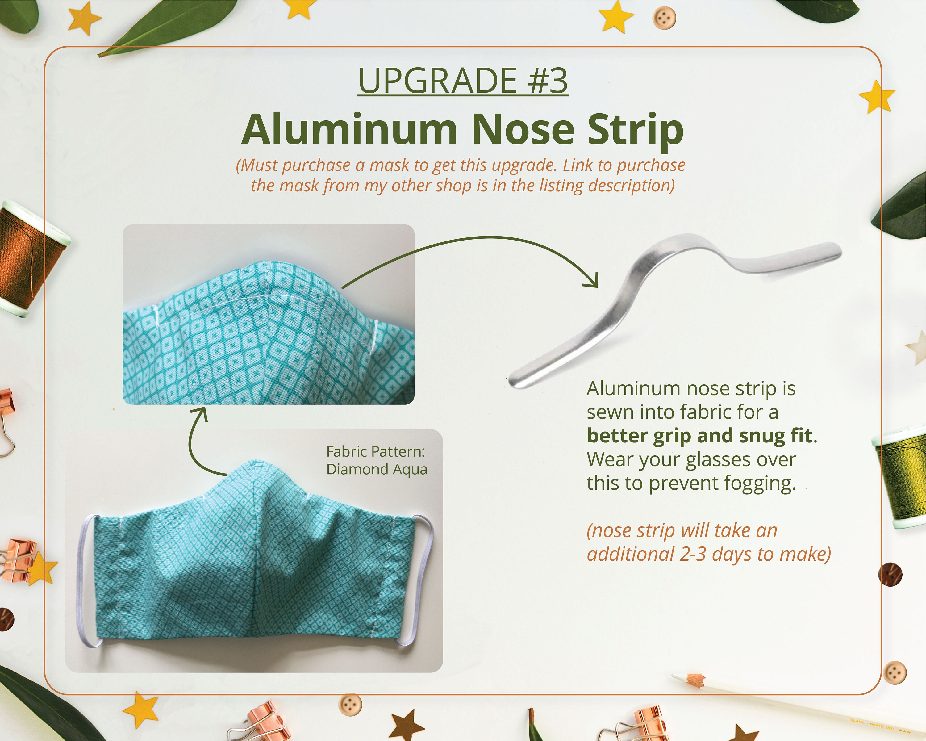 Fully Customizable Kids & Adult Mask Nose Strip Head Tie Etsy