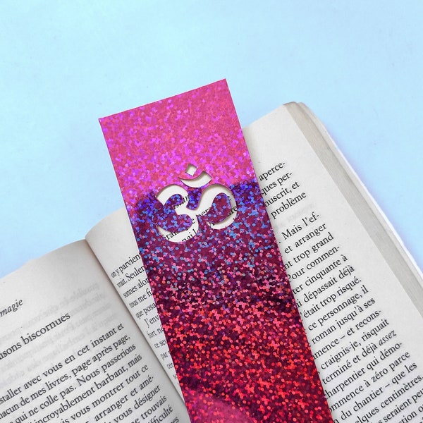 Marque-pages Holographique - OM [Lasercut bookmark, Papercut bookmark, Holographic bookmark, marque page en papier découpé, signet]