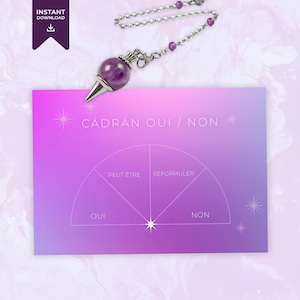 "Yes/No" Dowsing Dial in PDF - Pendulum Chart to Download and Print - Divination Tool