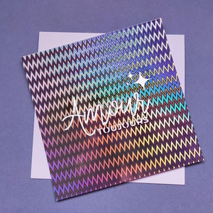 Carte en papier découpé holographique - Amour Toujours