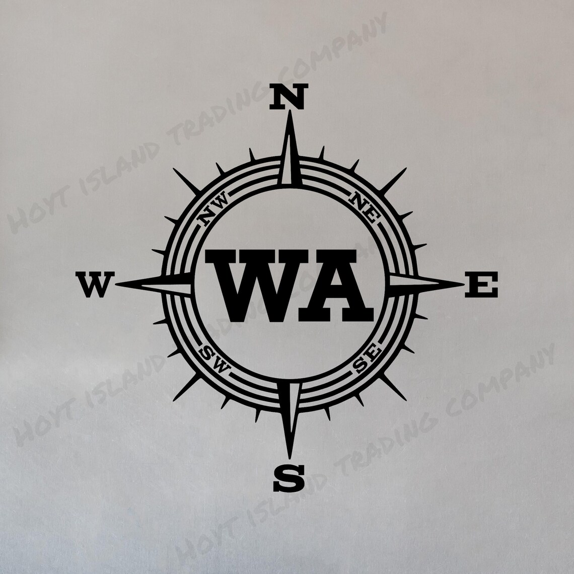 Washington Compass Decal Evergreen State Vinyl Decal