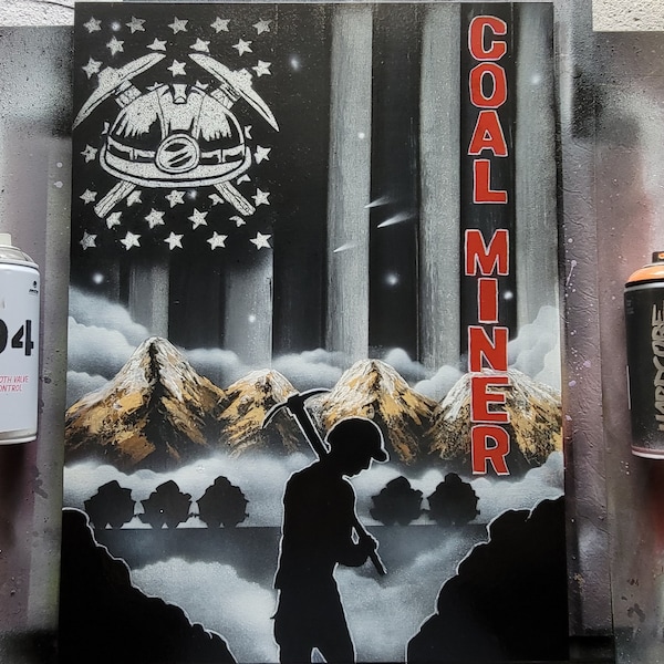 Coal Miner Art - Etsy